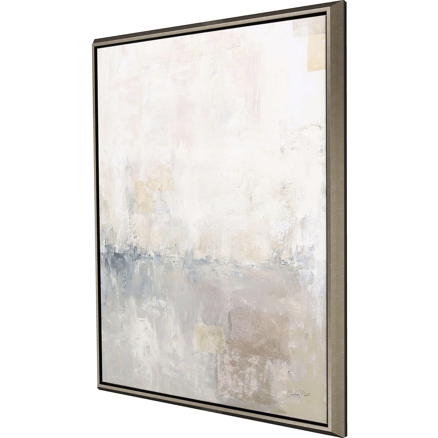 Morning Light Gray and Beige and Neutral Canvas