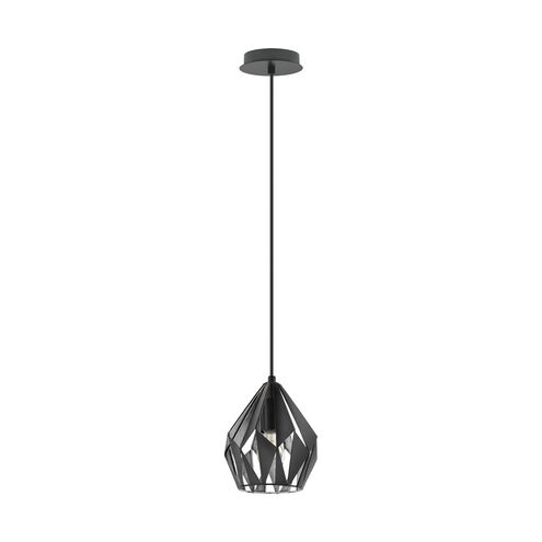 Carlton 3 1 Light 8 inch Black/Silver Geometric Pendant Ceiling Light