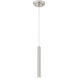 Forest LED 4.75 inch Brushed Nickel Pendant Ceiling Light in Brushed Nickel Steel