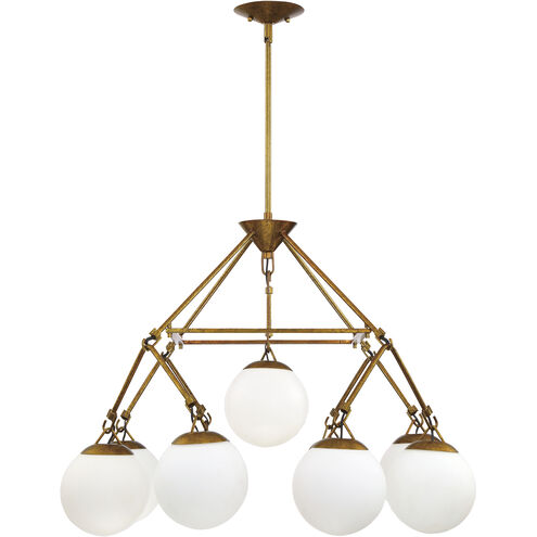 Orion 9 Light 30 inch Patina Aged Brass Chandelier Ceiling Light