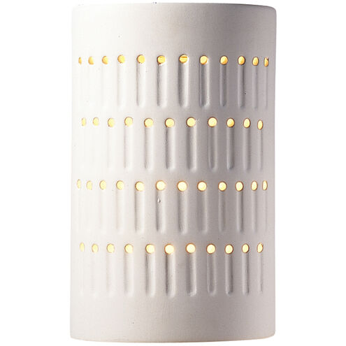 Ambiance Cactus Cylinder LED 5.75 inch Carrara Marble Wall Sconce Wall Light, Small