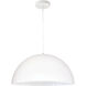 Ofelia LED 16 inch Matte White Pendant Ceiling Light, Dome
