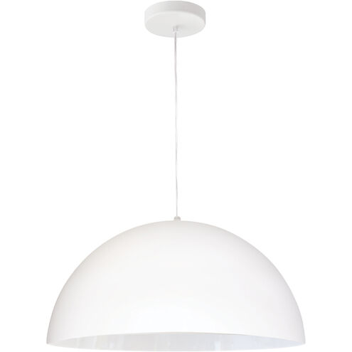 Ofelia LED 16 inch Matte White Pendant Ceiling Light, Dome
