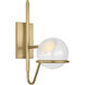Avroko Crosby LED 13.1 inch Natural Brass Wall Sconce Wall Light in 277V