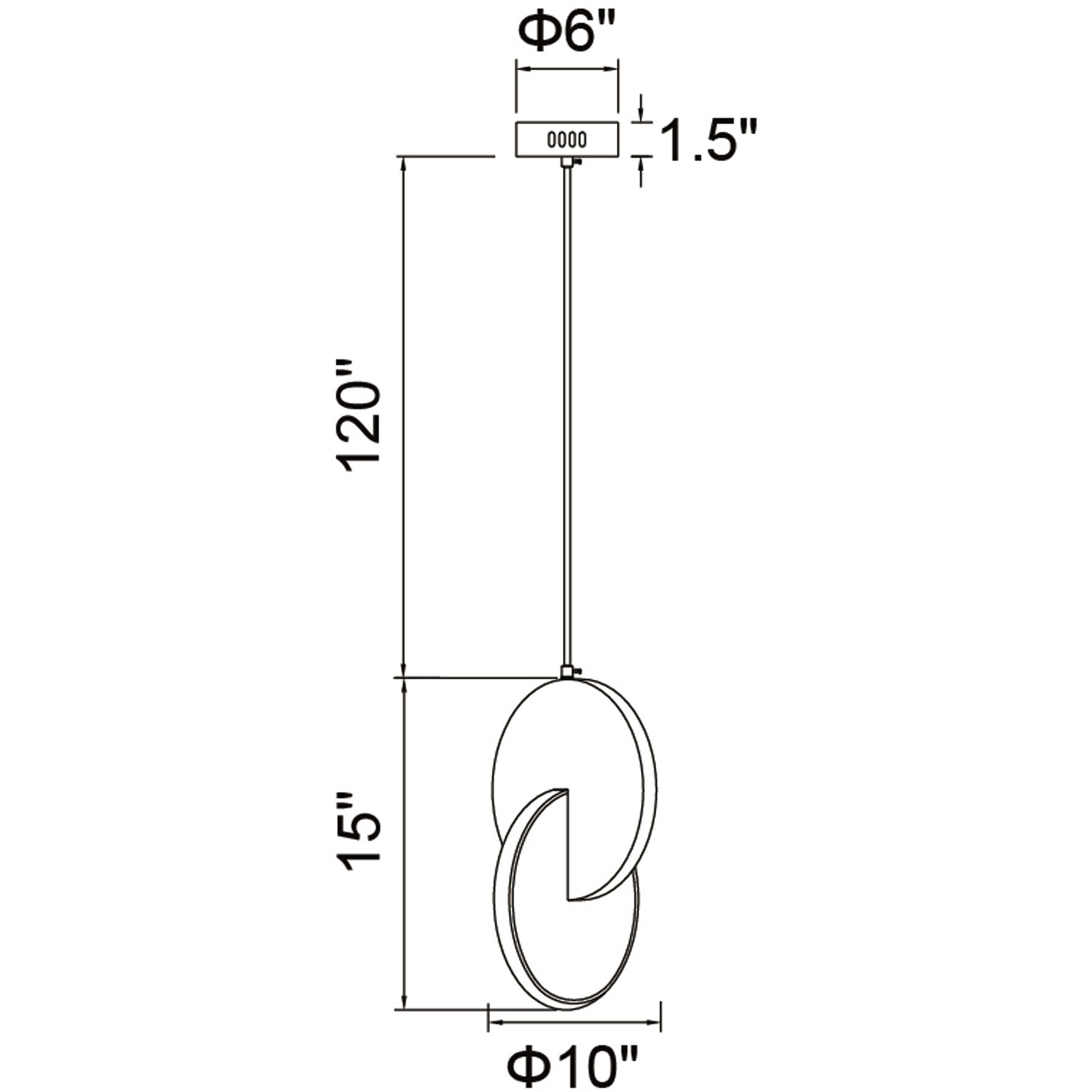 Tranche LED 10 inch Brushed Brass Down Mini Pendant Ceiling Light