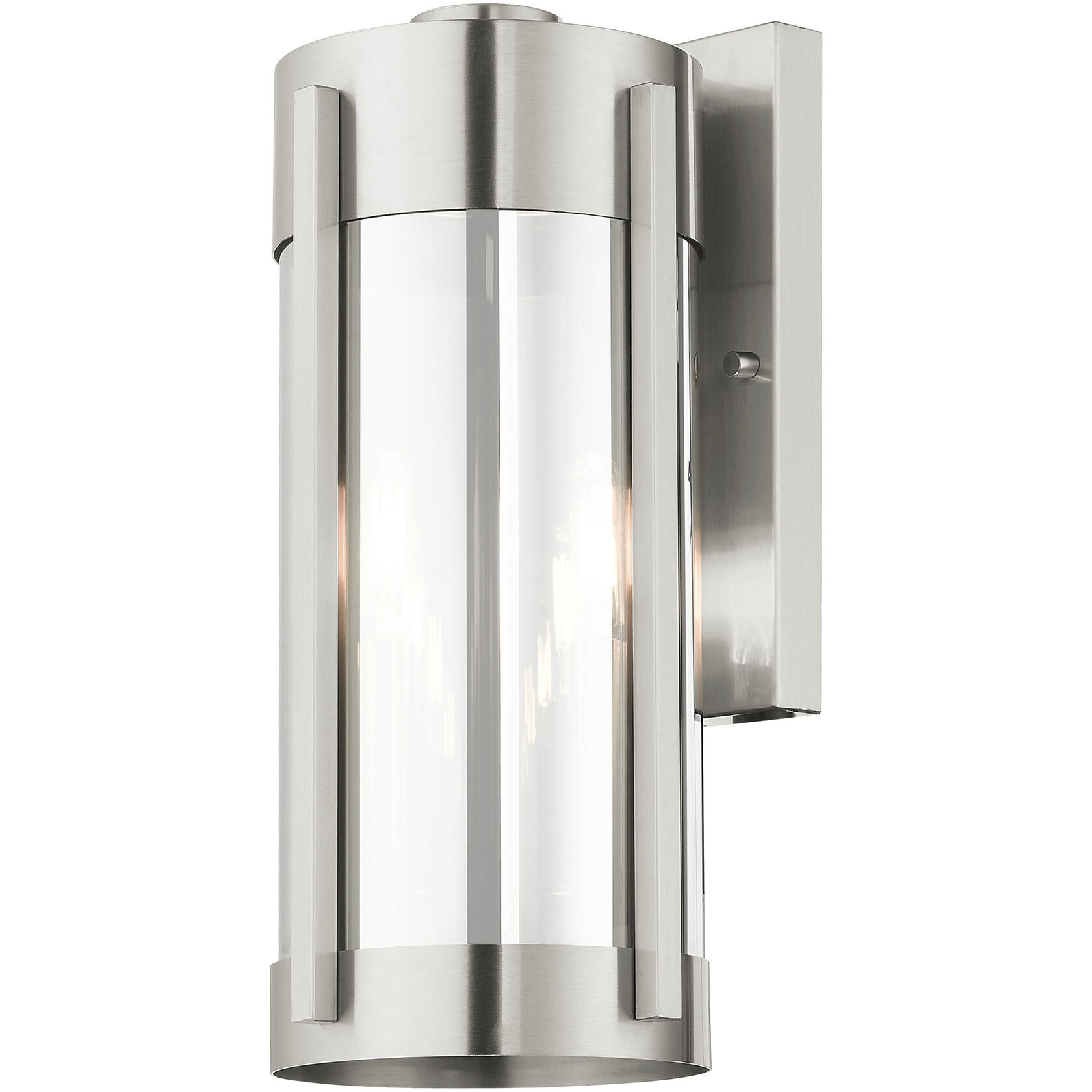 Sheridan 2 Light 16 inch Brushed Nickel Outdoor Wall Lantern