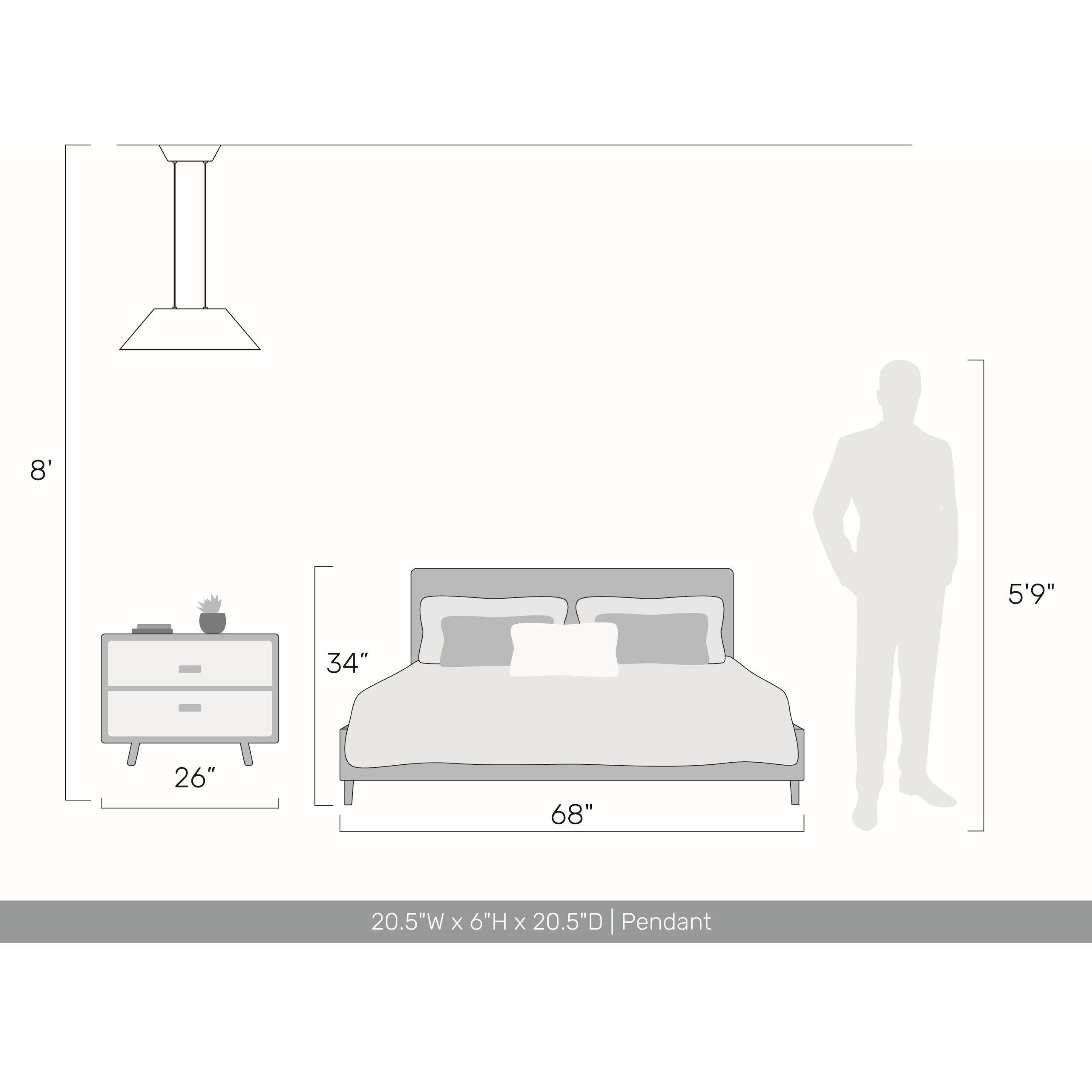 Faroe Pendant Ceiling Light in Coffee/Black