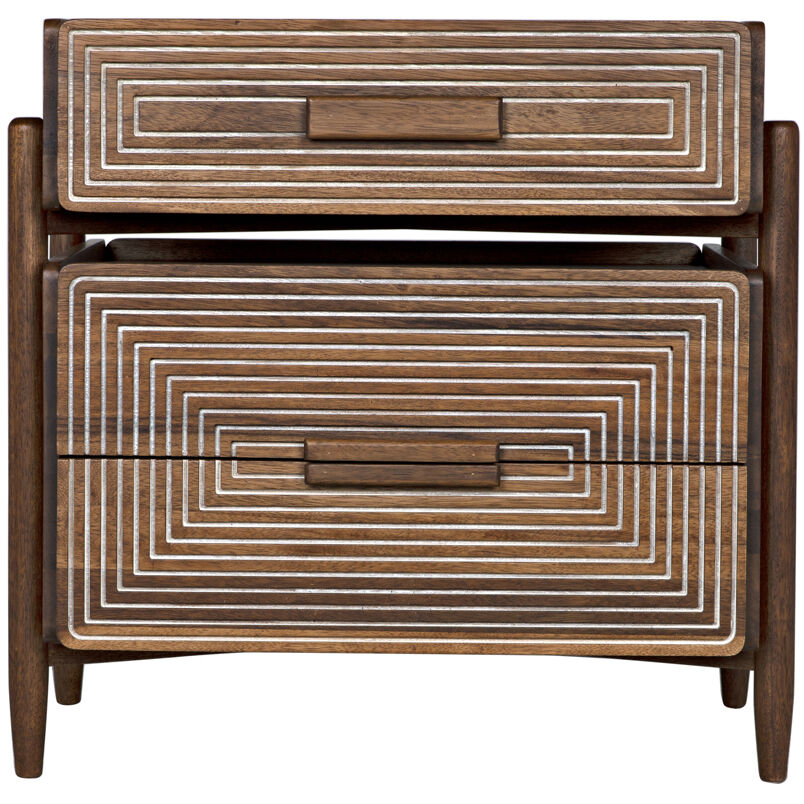 Savino 31 X 30 inch Dark Walnut Side Table