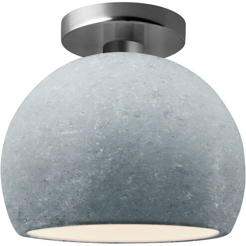 Radiance 1 Light 7 inch Brushed Nickel and Concrete Semi-Flush Ceiling Light