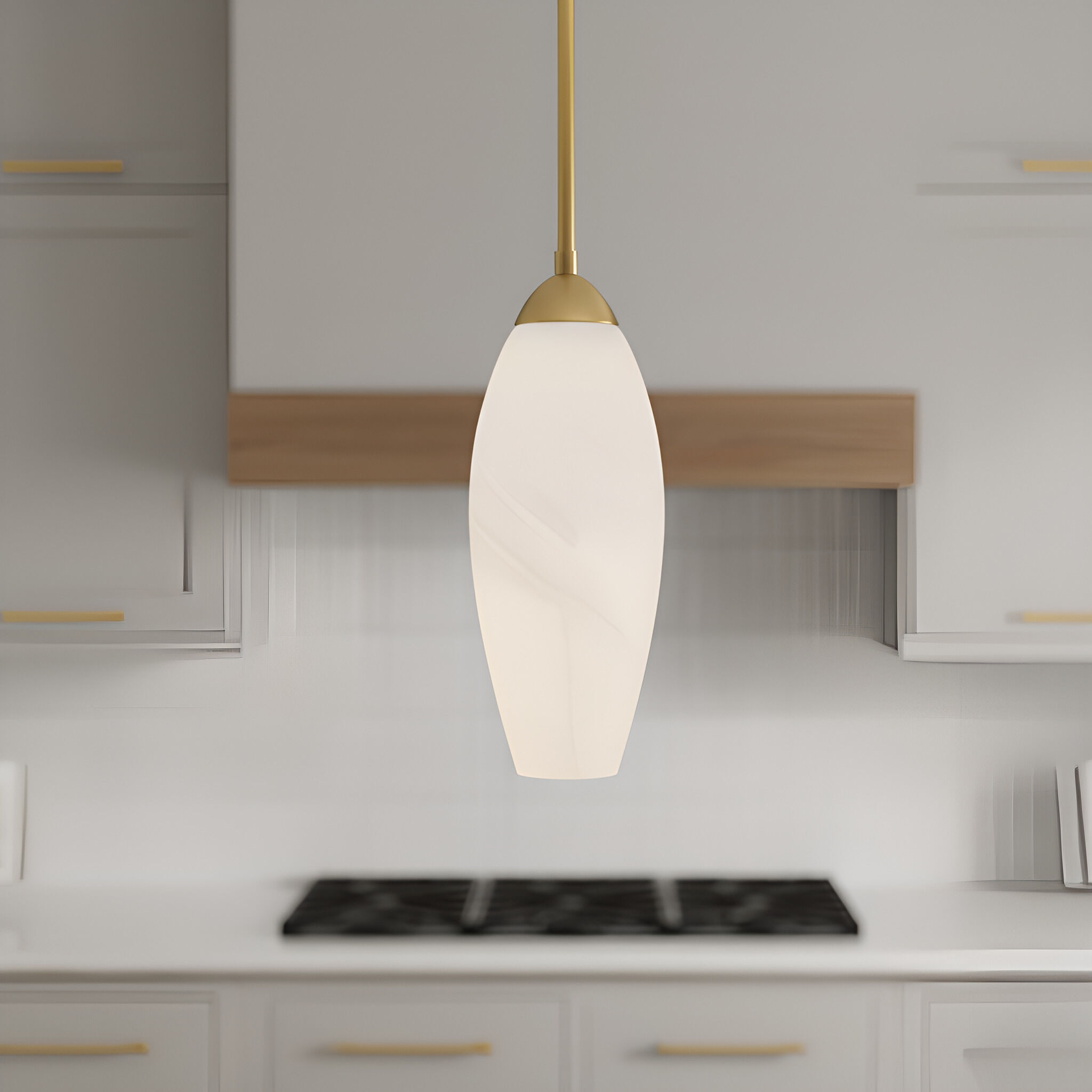 Burnett LED 5 inch Brushed Gold Mini Pendant Ceiling Light