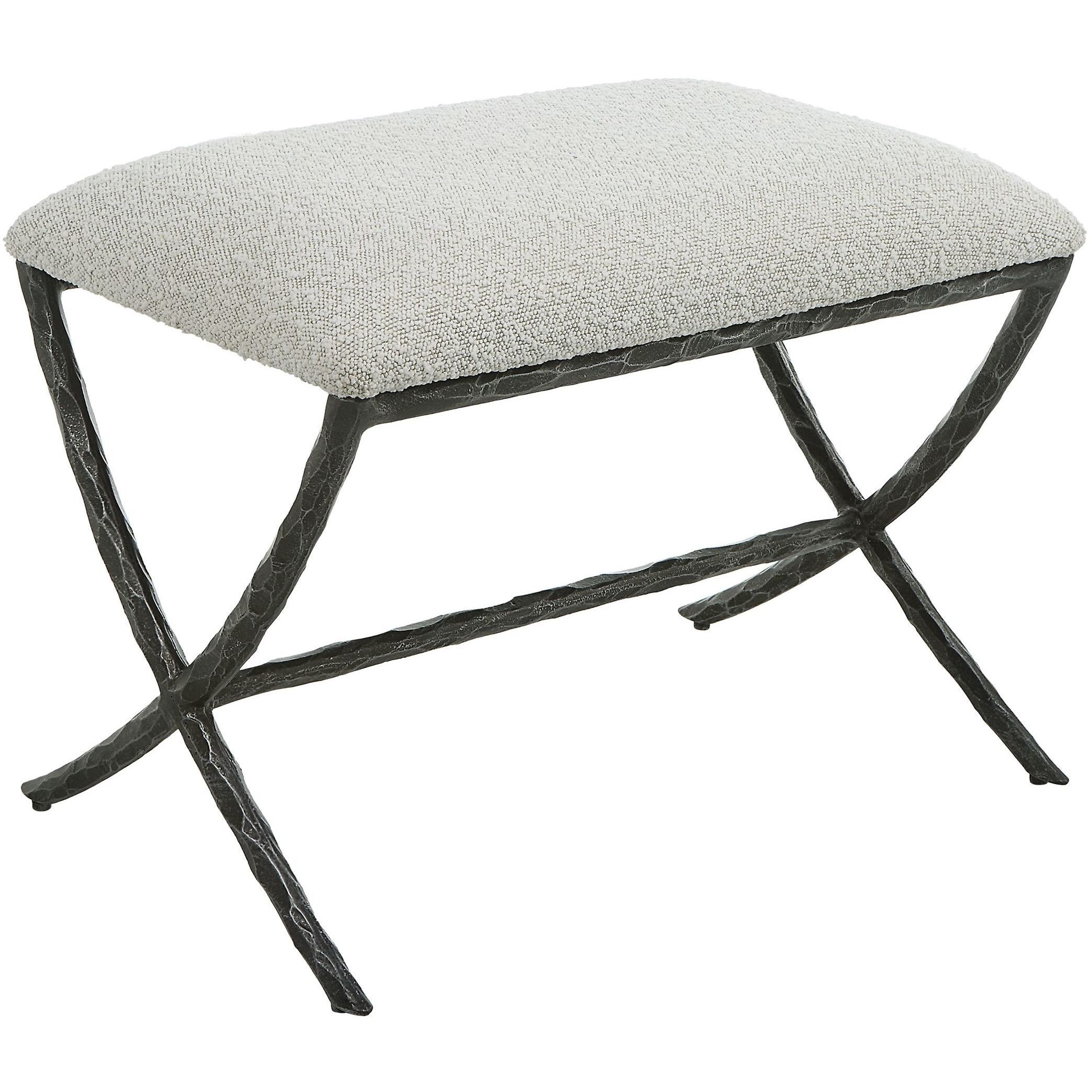Brisby Distressed Charcoal and Warm Gray Bench