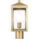 Nyack 1 Light 15.25 inch Antique Brass Outdoor Post Top Lantern