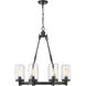 Tahoe 8 Light 29 inch Matte Black Outdoor Chandelier