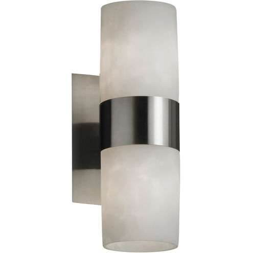 Clouds Wall Sconce Wall Light in Brushed Nickel, Incandescent, Cylinder