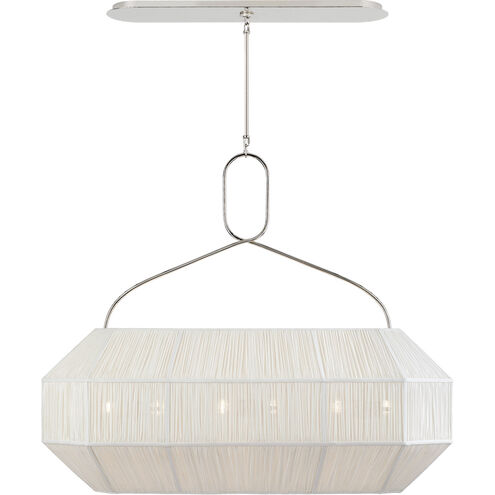 Kelly Wearstler Forza 6 Light 40 inch Polished Nickel Linear Lantern Pendant Ceiling Light, Medium