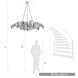 Autumn Twilight 24 Light 80 inch Black Iron Chandelier Ceiling Light, Large