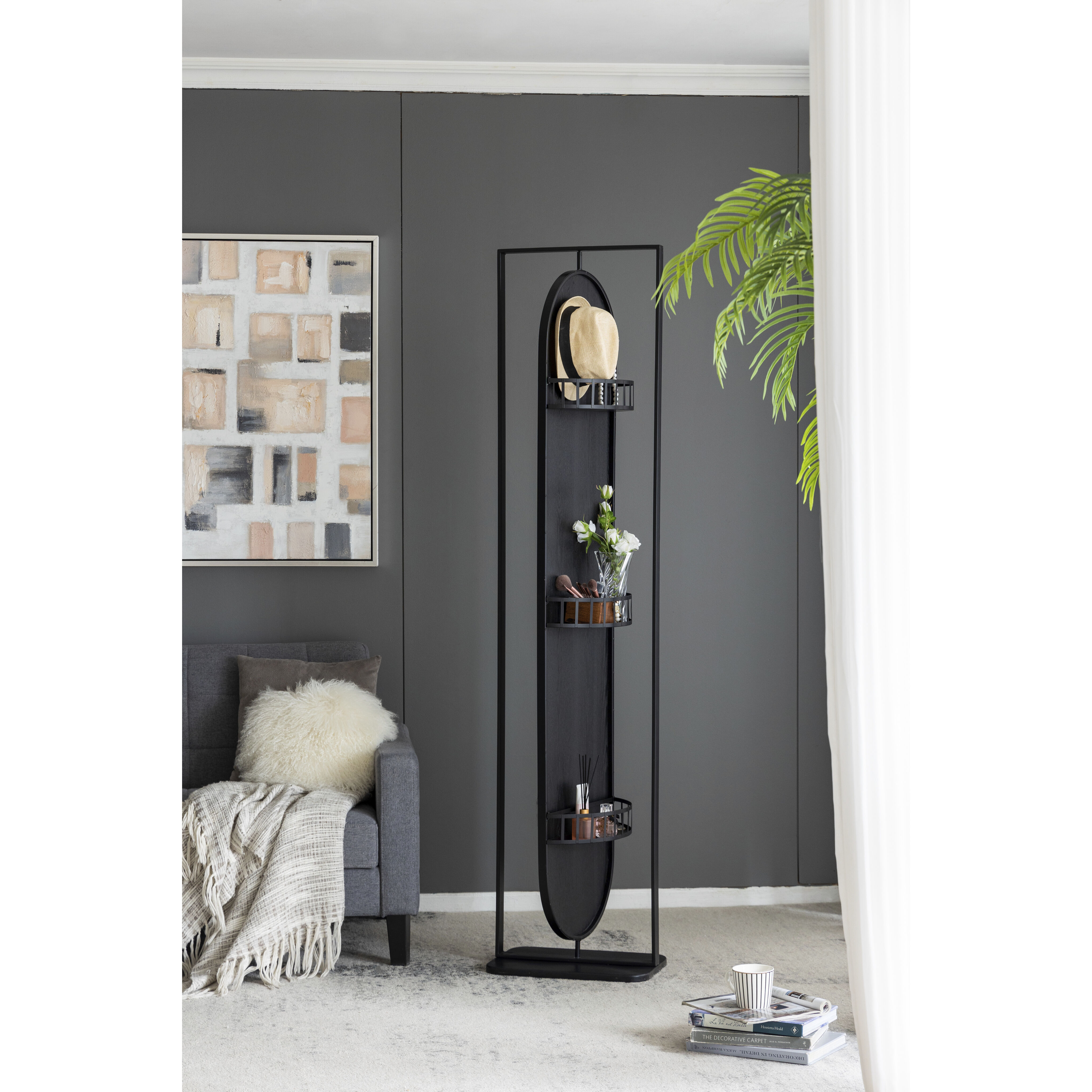 Full 77.8 X 18.1 inch Black Mirror