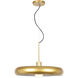 Bistro LED 23.75 inch Gold and White Pendant Ceiling Light