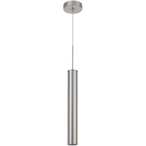Melini 1 Light 2 inch Brushed Steel Mini Pendant Ceiling Light, Tubular