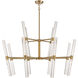 Arlon LED 44 inch Warm Brass Chandelier Ceiling Light