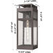 Ridgeway 1 Light 17.88 inch Bronze Outdoor Sconce in Striped Clear Glass