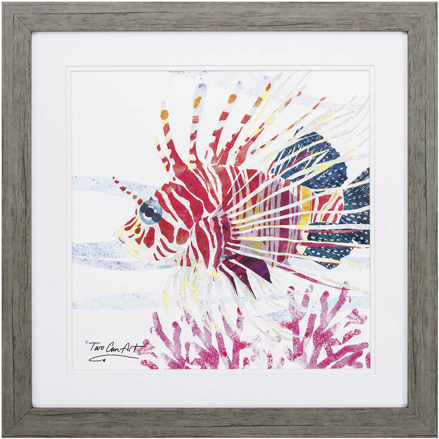 Sea Creature Yellow and Green and Red Framed Art, Propac