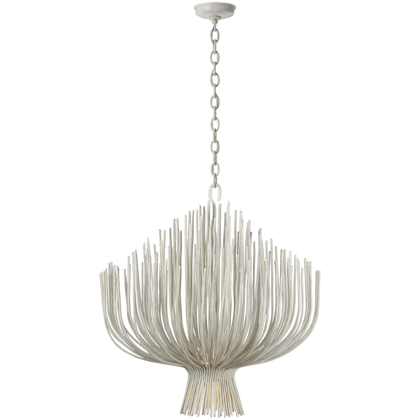 Chapman & Myers Astra LED 31.75 inch Waxed Plaster Sculpted Chandelier Ceiling Light