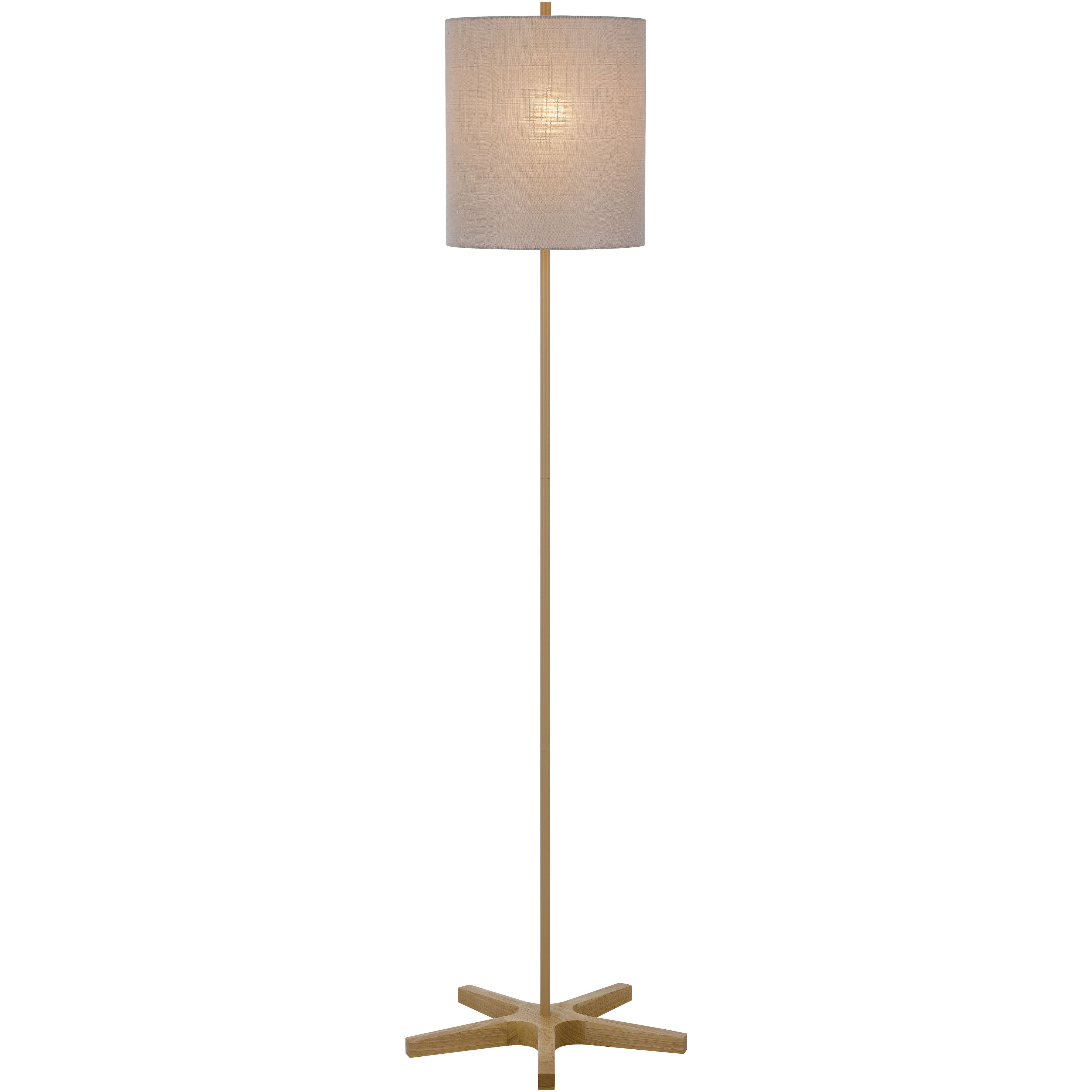 Pole 62 inch 100.00 watt Light Oak Floor Lamp Portable Light