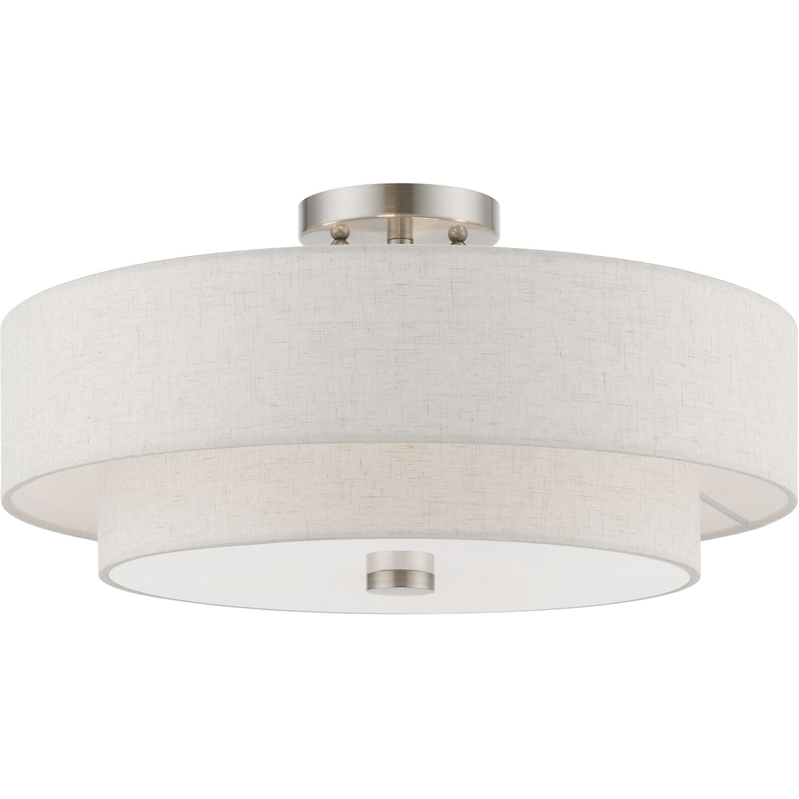 Meridian 4 Light 18 inch Brushed Nickel Semi-Flush Ceiling Light