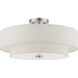 Meridian 4 Light 18 inch Brushed Nickel Semi-Flush Ceiling Light