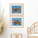 Morning Swim Blue and Multi and Brown and Green Framed Art