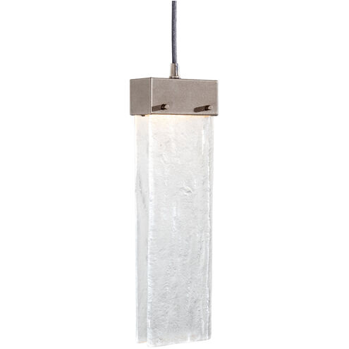 Parallel LED 2.3 inch Beige Silver Pendant Ceiling Light in 3000K LED, Metallic Beige Silver, Clear Granite