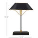 Daphne 16.5 inch 60 watt Black and Gold Table Lamp Portable Light