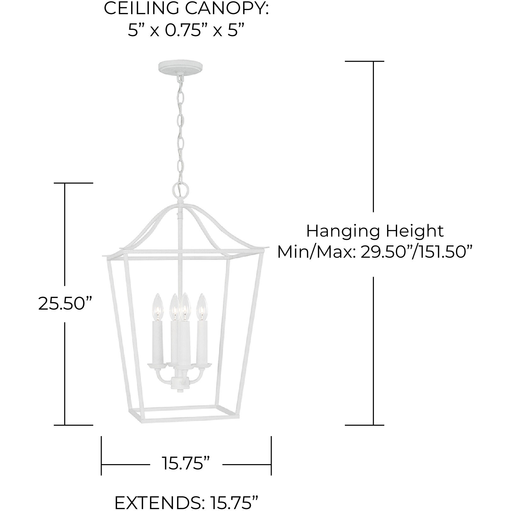 Grady 4 Light 15.75 inch Textured White Foyer Ceiling Light