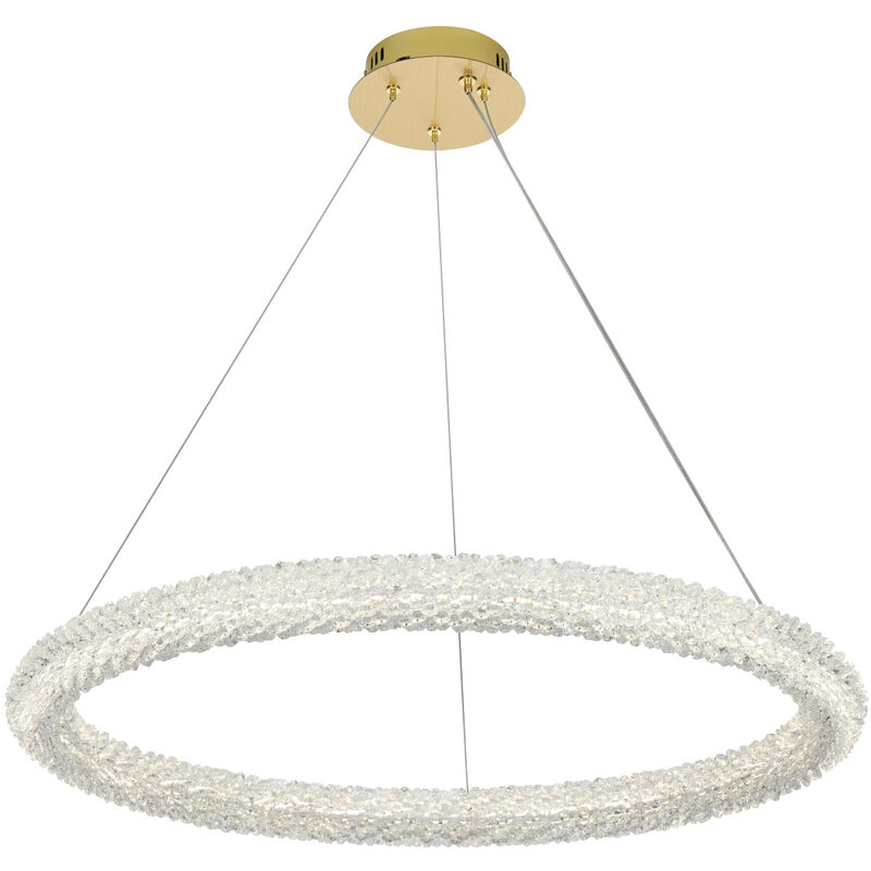 Bowen 1 Light 32 inch Satin Gold Chandelier Ceiling Light