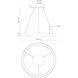 Cortana LED 32.25 inch White Pendant Ceiling Light