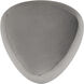 River Rock 14.5 inch Charcoal Gray and Black Pouf