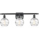 Ballston Small Deco Swirl 3 Light 26 inch Matte Black Bath Vanity Light Wall Light, Ballston
