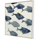 Fish Friends Blue and Gray and White Canvas