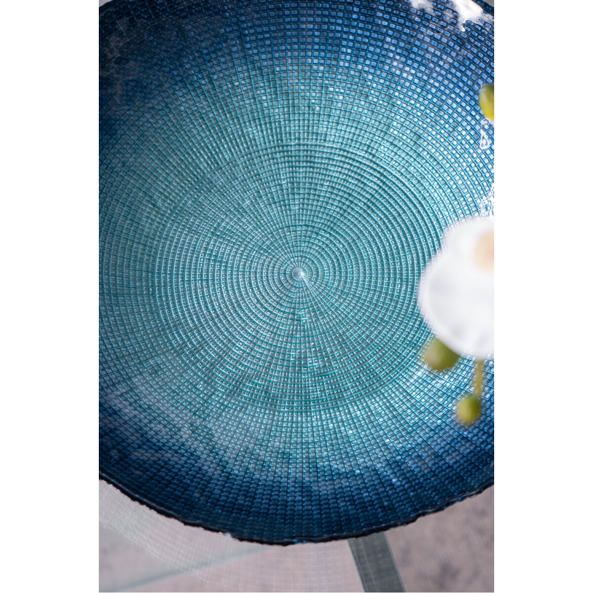 Square 15.7 inch Blue Charger