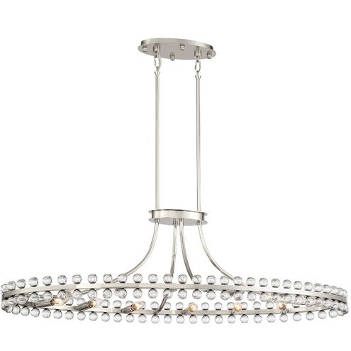 Clover 12 Light 45 inch Brushed Nickel Chandelier Ceiling Light