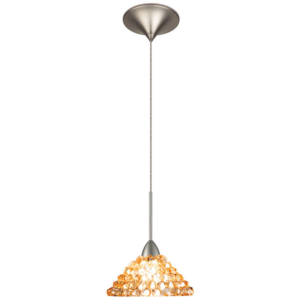 Eternity Jewelry LED 6 inch Brushed Nickel Pendant Ceiling Light in Canopy Mount MP