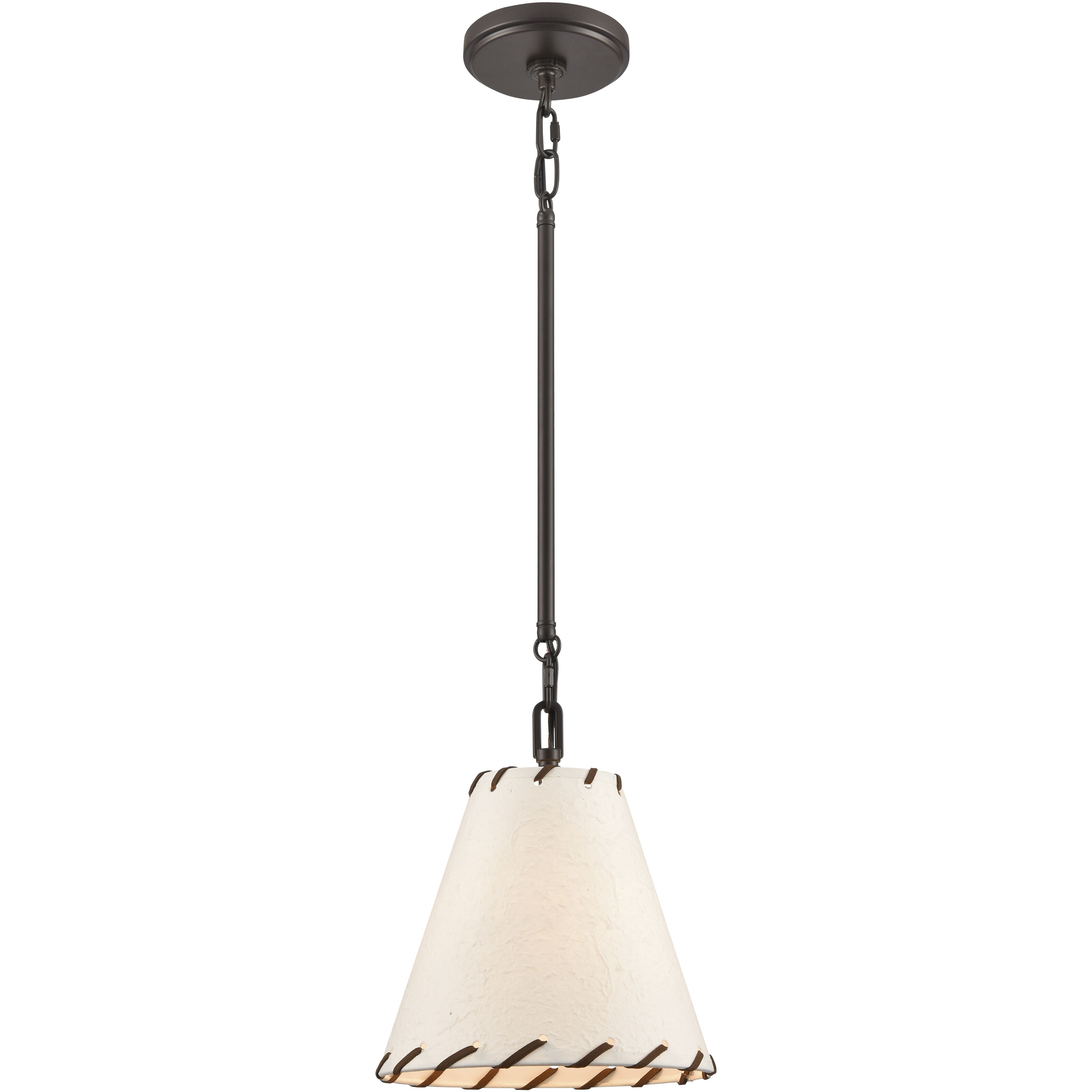 Marion 1 Light 9 inch Oil Rubbed Bronze with Natural Pendant Ceiling Light