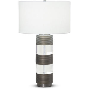 Hunter 28 inch 150.00 watt Bronze Table Lamp Portable Light, Finely Ribbed Surface