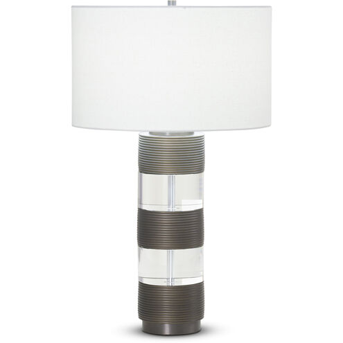Hunter 28 inch 150.00 watt Bronze Table Lamp Portable Light, Finely Ribbed Surface