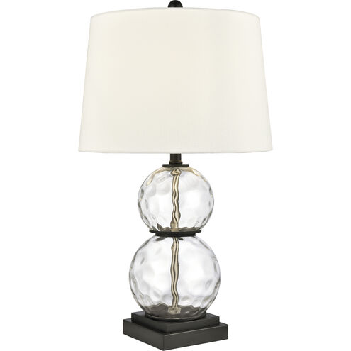 Forsyth 26 inch 150 watt Clear with Matte Black Table Lamp Portable Light