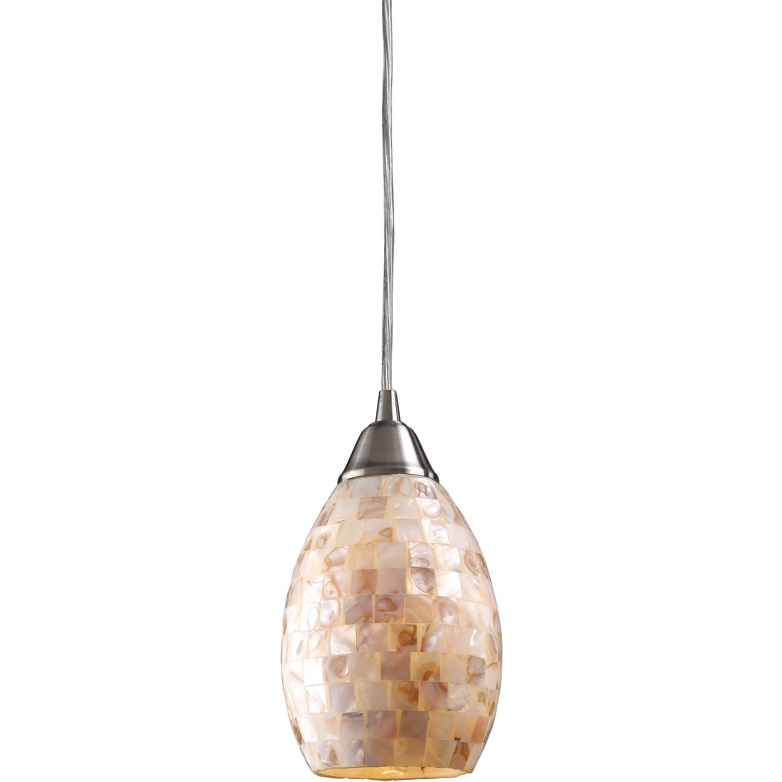 Capri 1 Light 5 inch Satin Nickel Pendant Ceiling Light