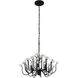Wildflower 6 Light 26 inch Matte Black Chandelier Ceiling Light, Smithsonian Collaboration