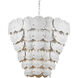 Tulum 8 Light 32 inch Sugar White Chandelier Ceiling Light, Marjorie Skouras Collection