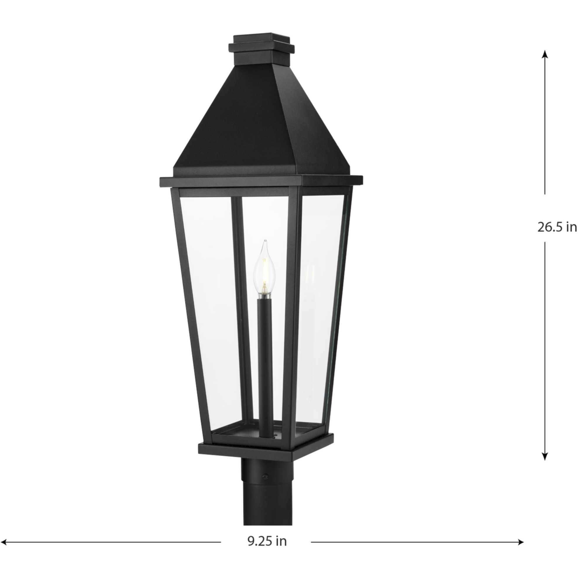 Richmond Hill 1 Light 26.5 inch Textured Black Outdoor Post Light, Design Series